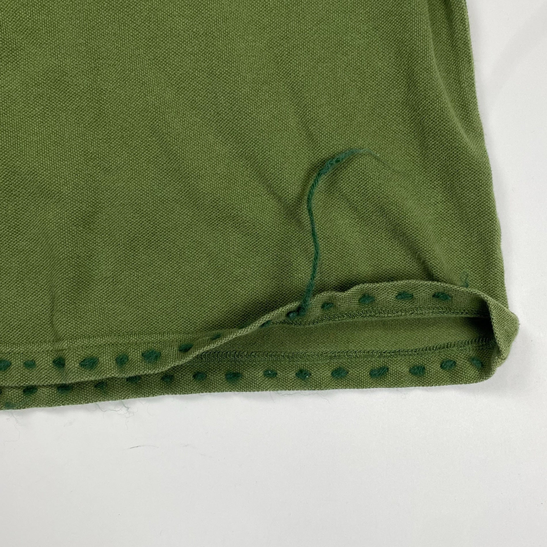 Shantii シャンティ / VINTAGE パイル切替鹿の子TEE オリーブ×ブラック SIZE：L