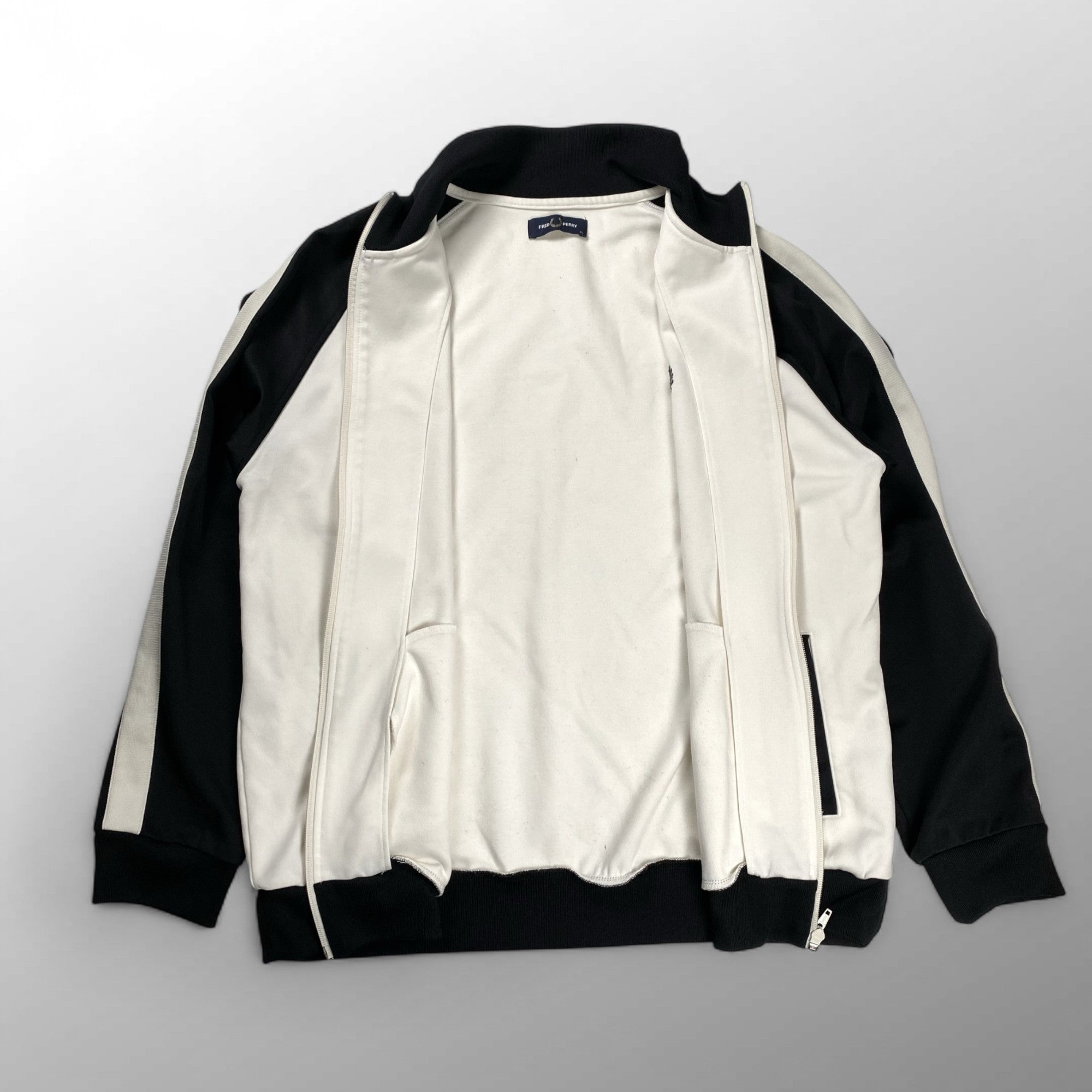 FRED PERRY × BEAMS フレッドペリー ビームス / 別注 トラックジャケット ジャージ ホワイト×ブラック SIZE:XL