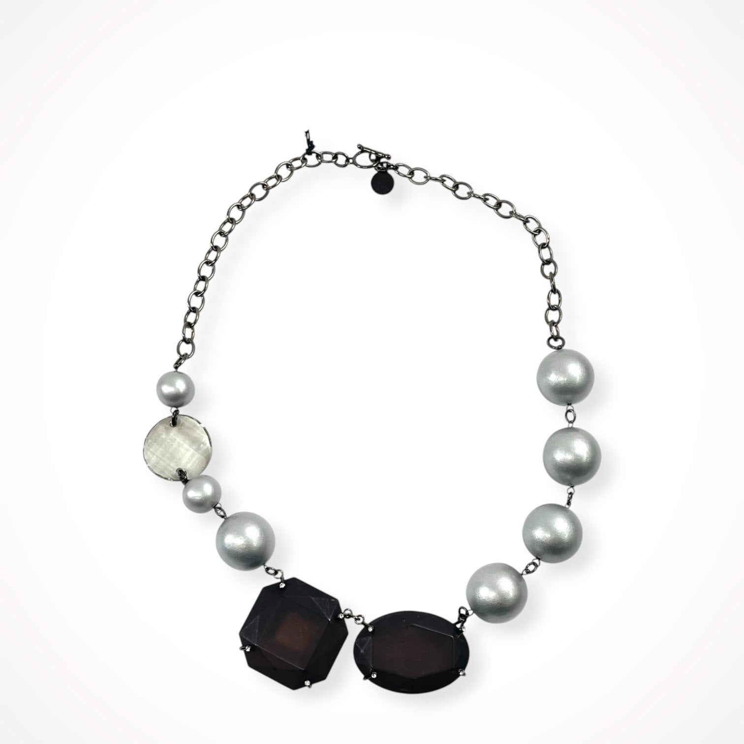 EMPORIO ARMANI / ボール×ストーンネックレス 参考定価：50,000程度