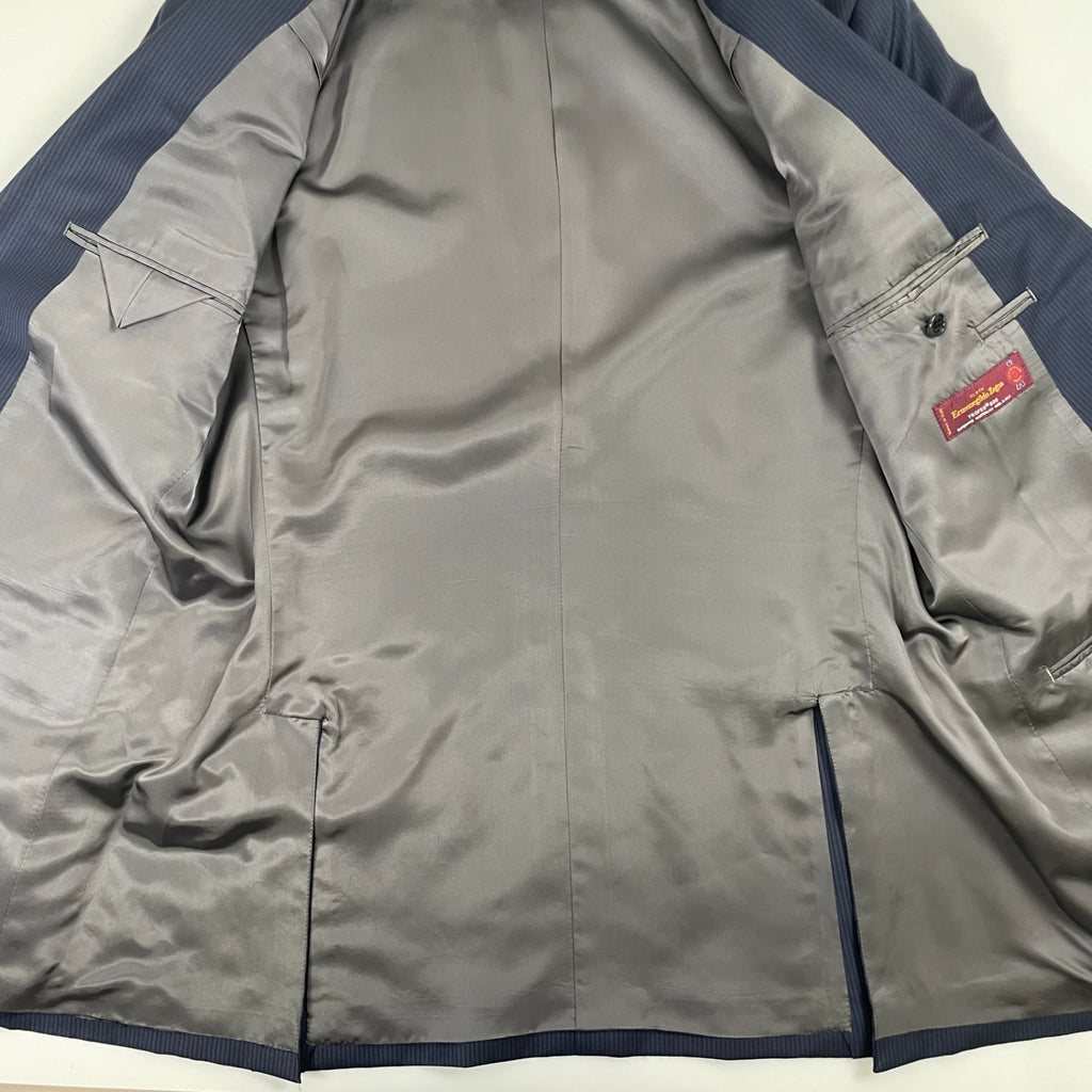 Ermenegildo Zegna エルメネジルドゼニア / TROFEO600 ウール×シルク セットアップスーツ 百貨店仕立て 本切羽 SIZE:L程度