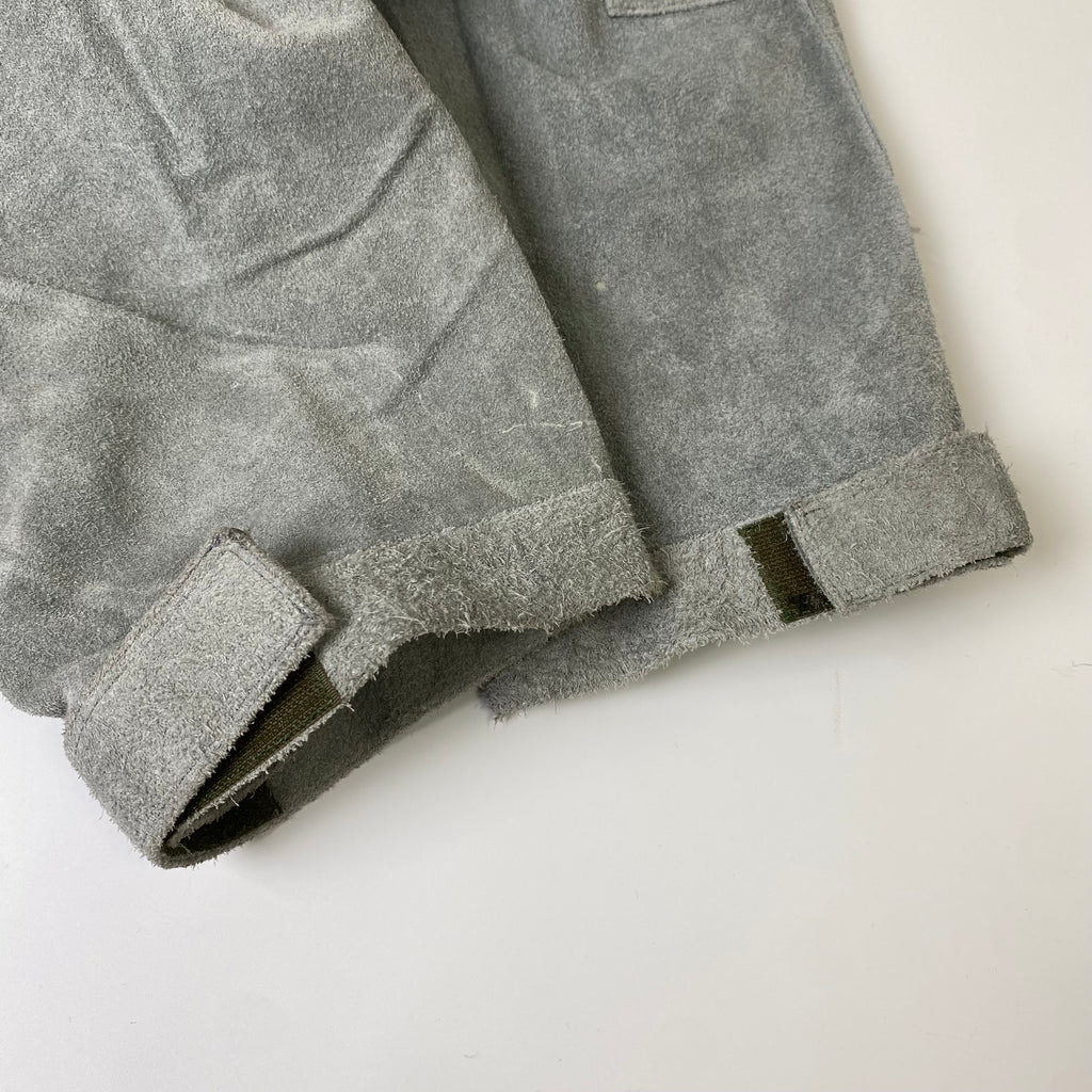 HFA 藤原ヒロシ着用モデルのサンプリング BE UNDER AGE スウェード ひざ下 ハーフパンツ