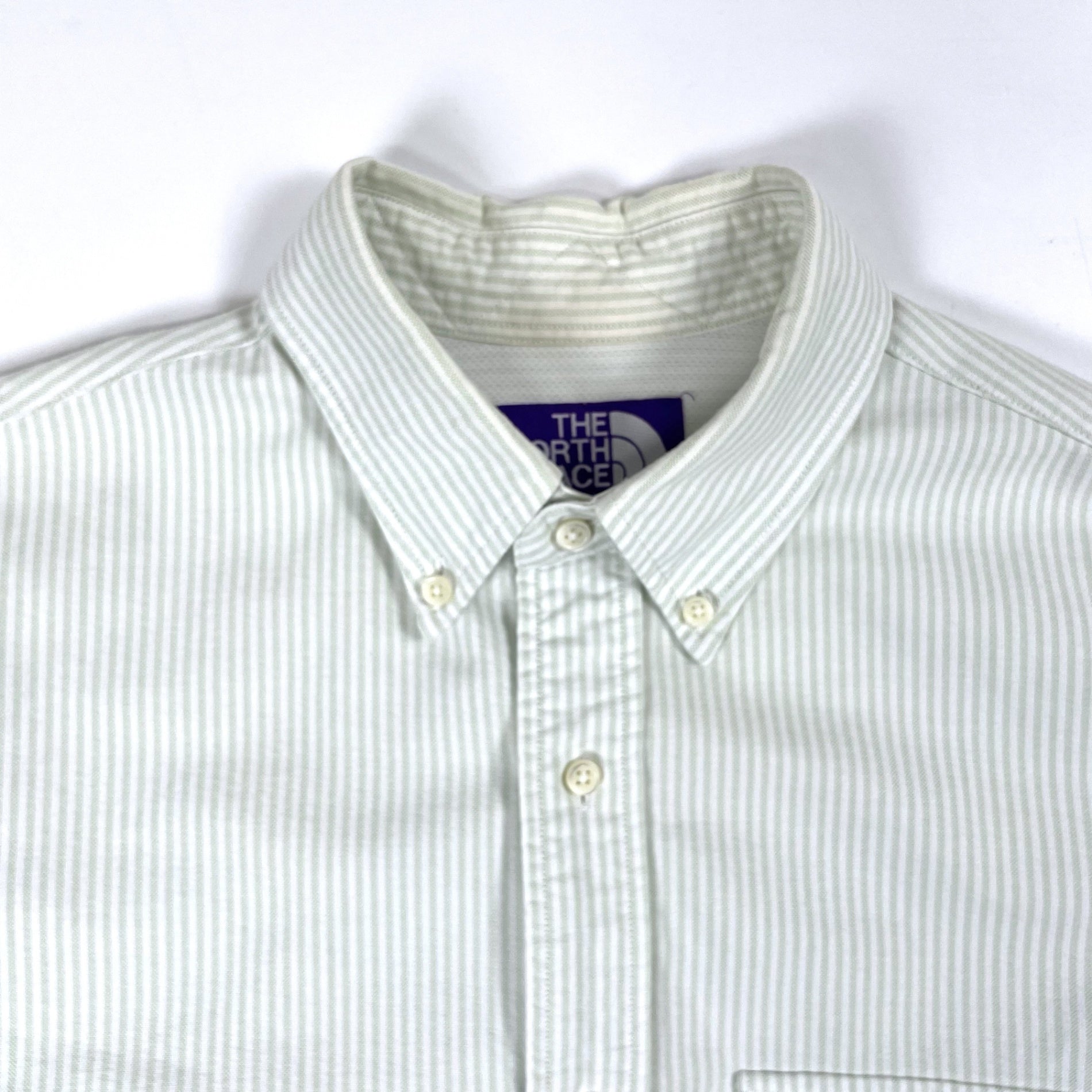 THE NORTH FACE PURPLE LABEL / Cotton Polyester Stripe OX B.D. Shirt 参考定価：19,000+tax SIZE：M