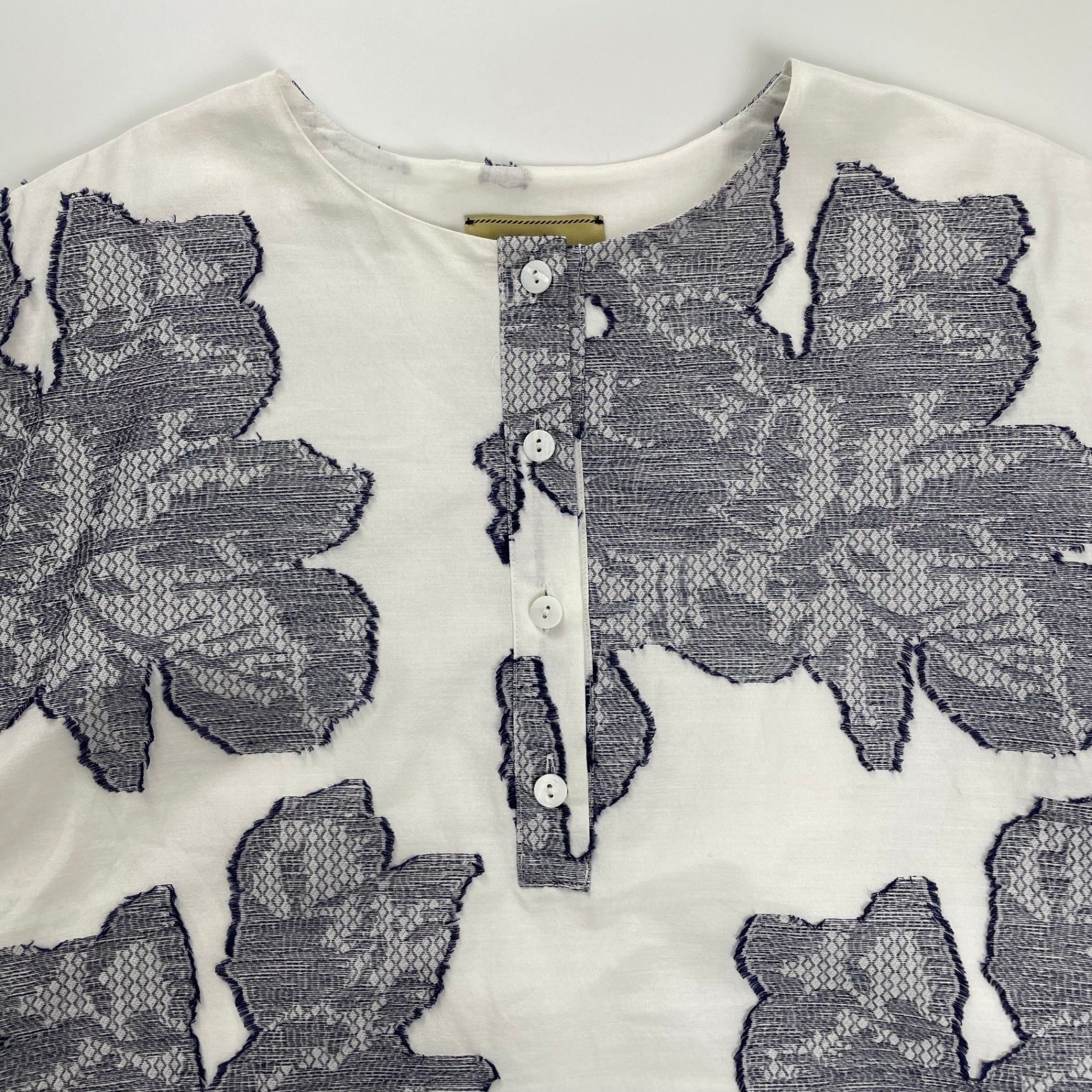 UNITED ARROWS ユナイテッドアローズ / ヘンリーネック ジャガードシャツワンピース 参考定価：18,000程度 SIZE:36