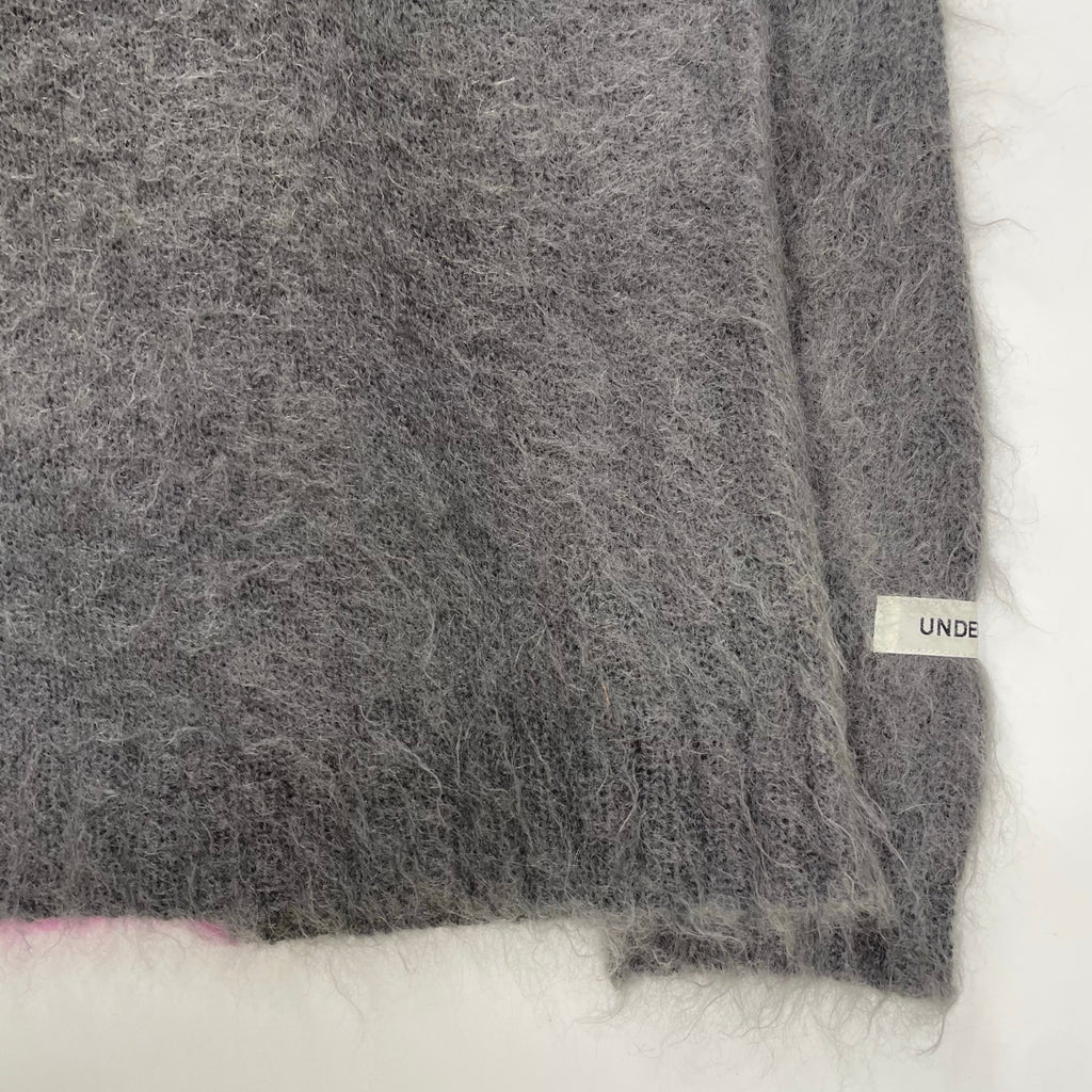 UNDERCOVER アンダーカバー /  裾端配色モヘアニット グレー 24AW SAMPLE SIZE:L程度