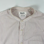 Gymphlex / バンドカラーオーバーシャツ ストライプ 参考定価：14,000+tax SIZE:M