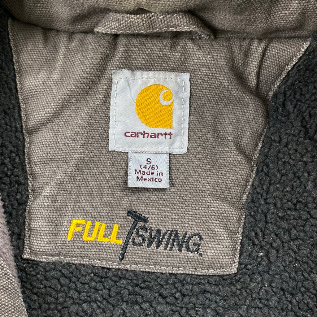 【珍品】 carhartt カーハート / キャトルミューティレーション FULL SWING ダック地 ジャケット チョコレートカラー 「キャトられ」ワッペン SIZE：S