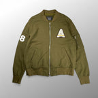 ACANTHUS アカンサス × muta MARINE ムータマリン / コラボ MA-1ジャケット スウェット地 カーキ SIZE:M