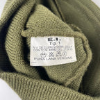 EURO VINTAGE ユーロヴィンテージ / ベルジャンニット帽 ツバ付 オリーブ