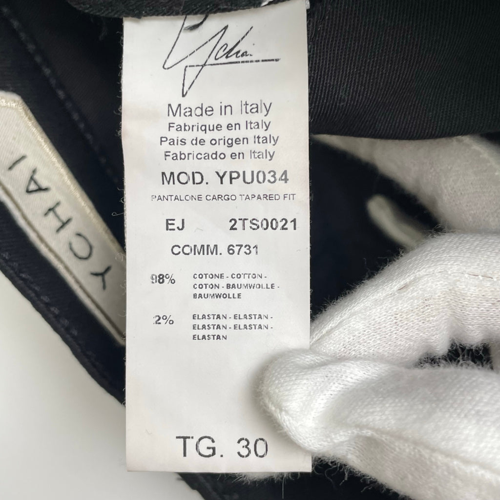 YCHAI イカイ / ROBUSTOコットンギャバカーゴ ブラック 参考定価：32,000+tax SIZE:30