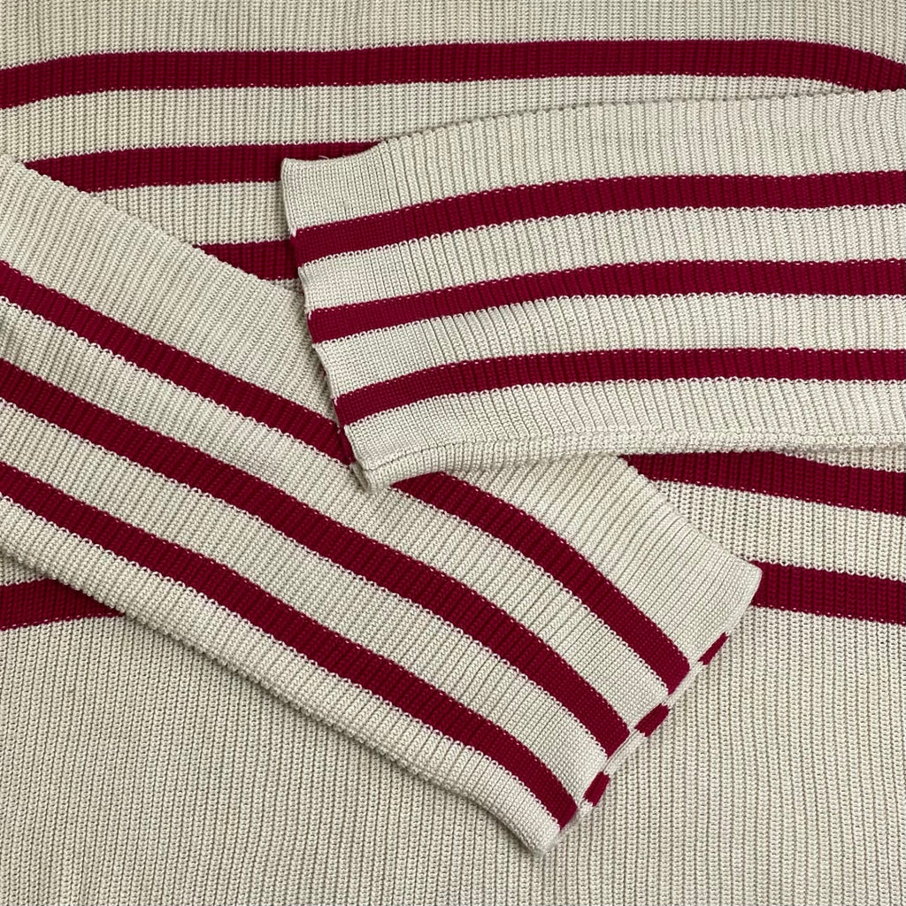 SEMI COUTURE セミクチュール / コットンボーダーニット ショート丈 参考定価：40,000程度 SIZE:M