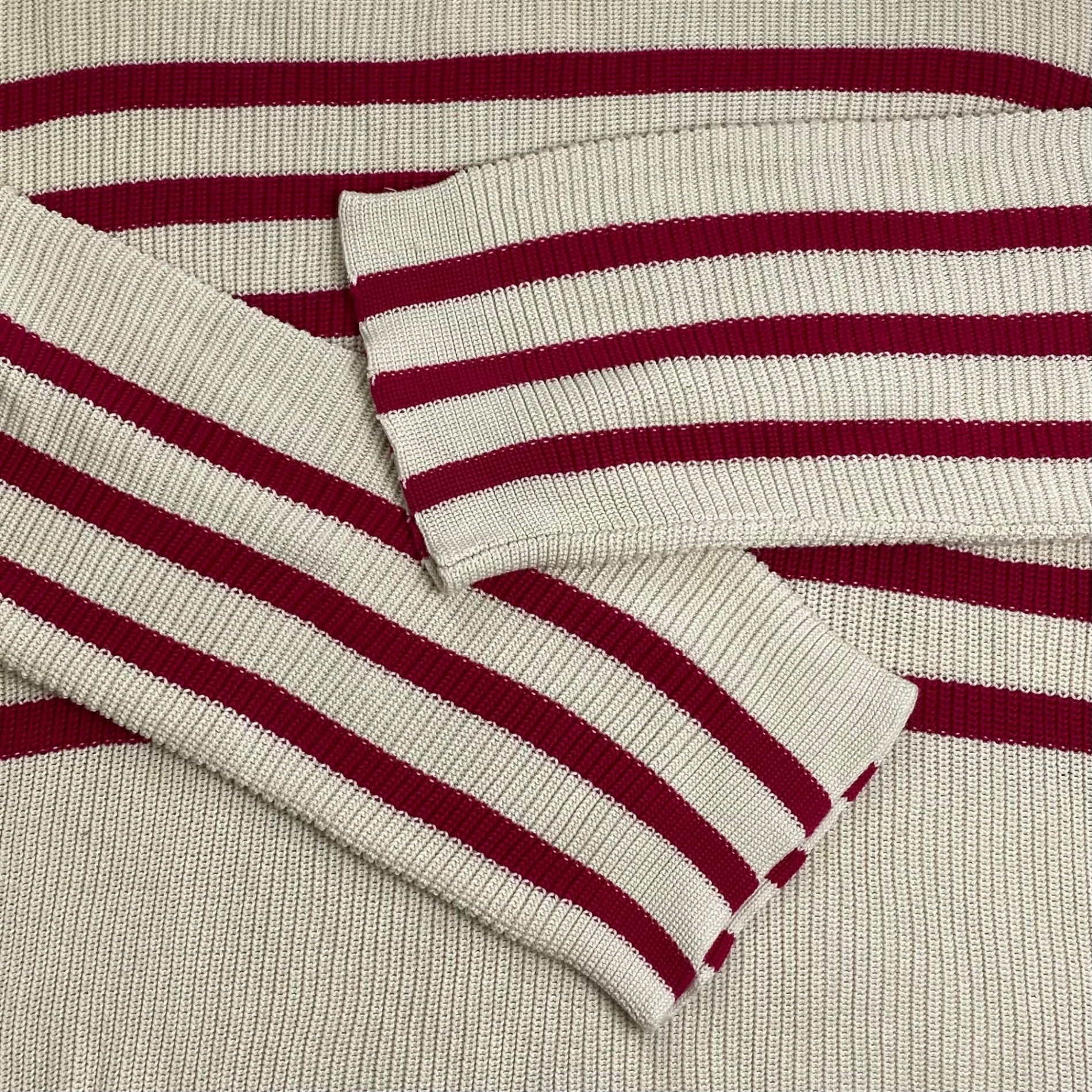 SEMI COUTURE セミクチュール / コットンボーダーニット ショート丈 参考定価：40,000程度 SIZE:M