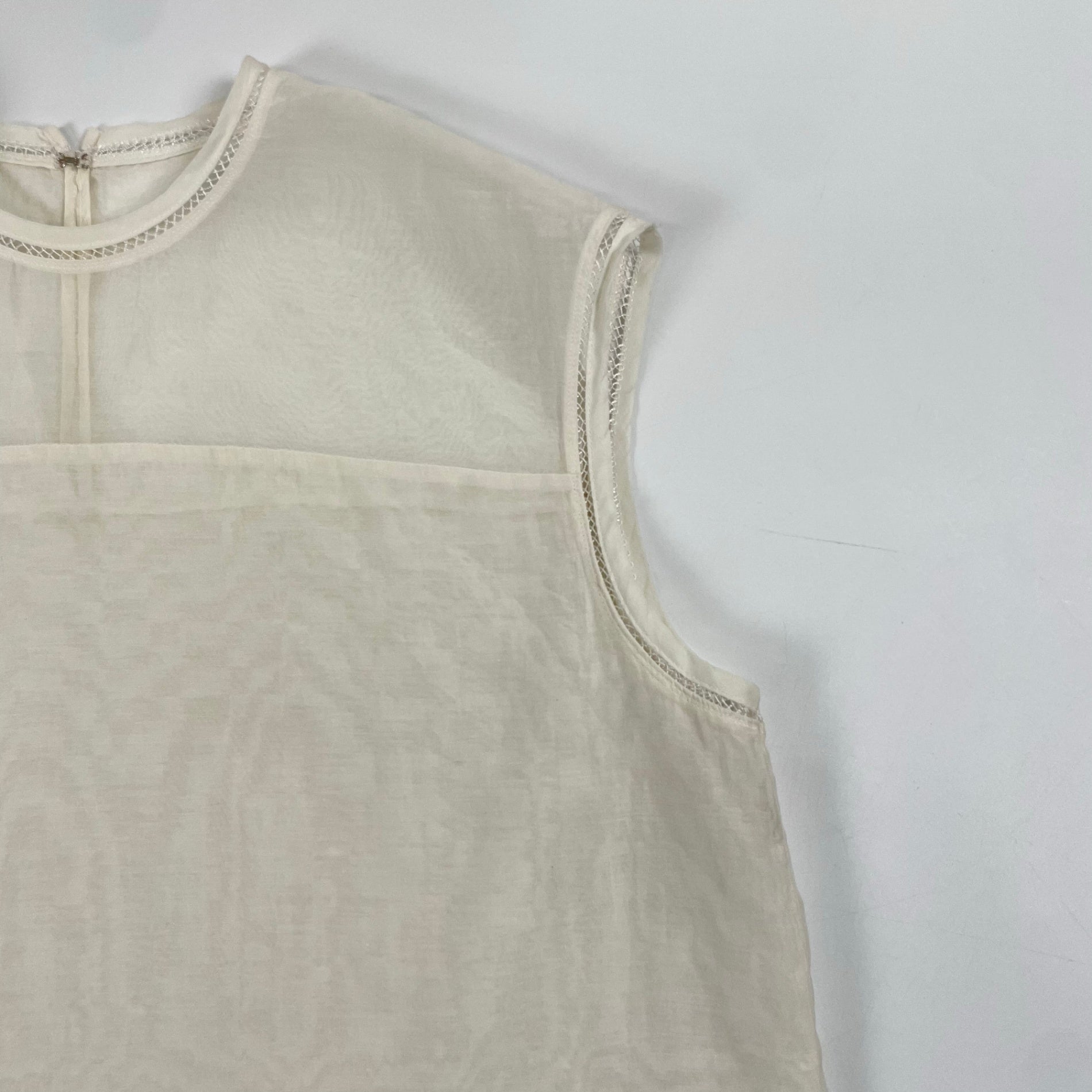 TOMORROWLAND collection トゥモローランド コレクション / コットンシルクオーガンジー ノースリーブブラウス 参考定価：18,000+tax SIZE:36