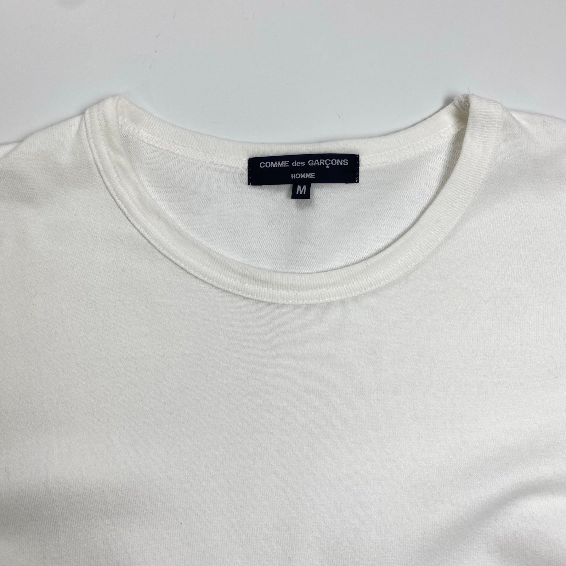 COMME des GARCONS HOMME コムデギャルソンオム / 異素材 フロントポケットTEE Tシャツ ホワイト SIZE:M