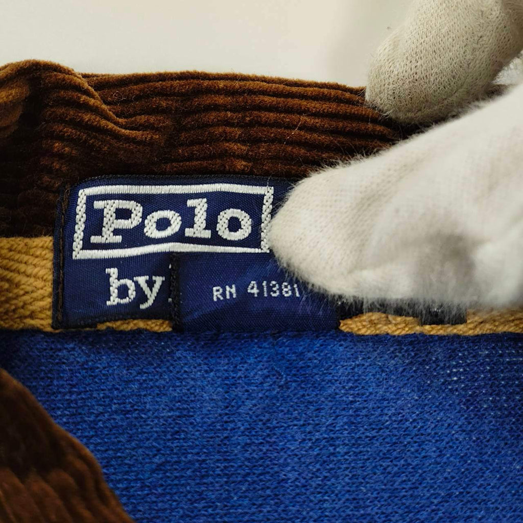 Polo by Rlaph Lauren ポロ バイ ラルフローレン / 90s ドッグ刺繍 POLO SPORTSMAN ラガーシャツ SIZE：M