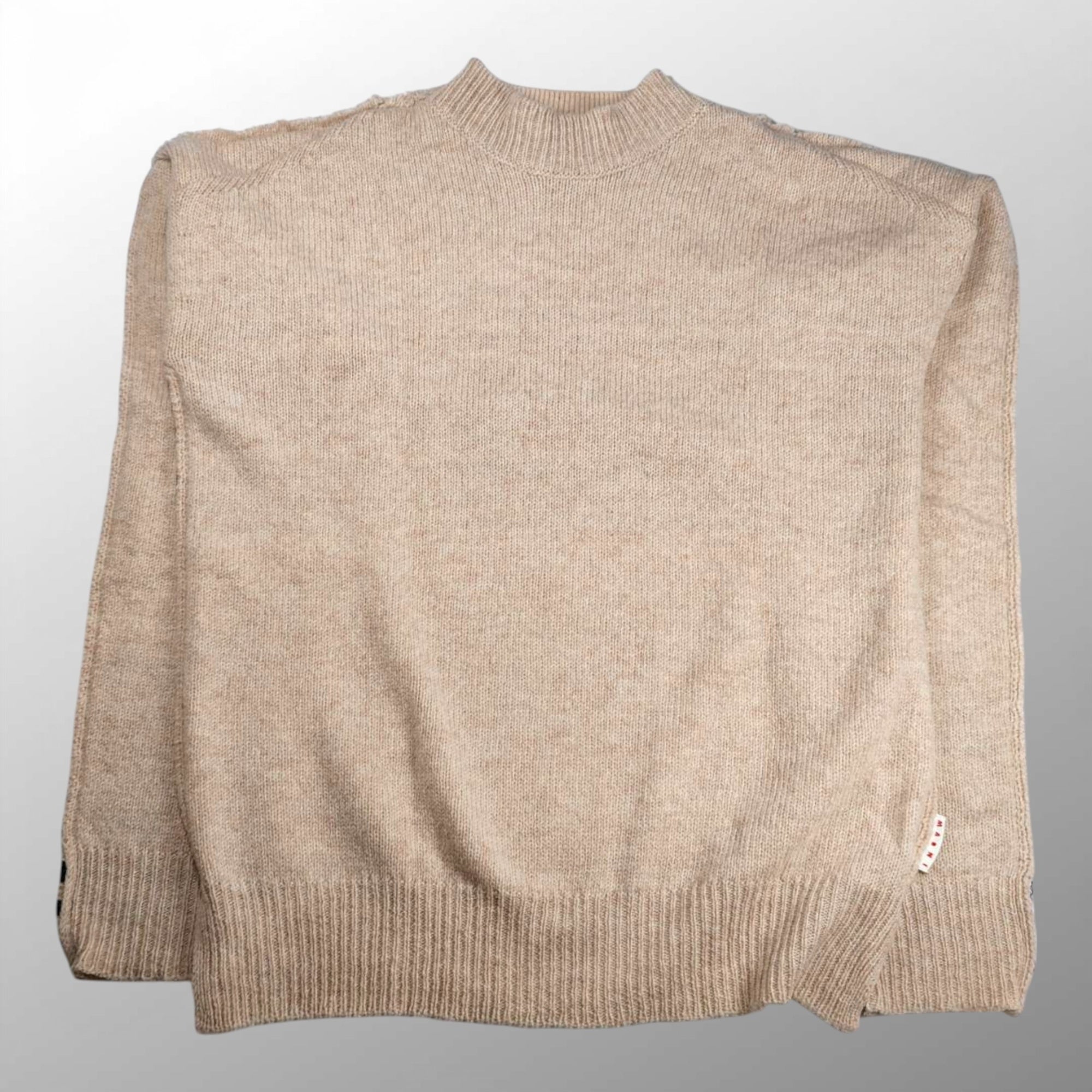 MARNI マルニ / ボーダーデザインガンジーニット 背面ボーダー ウール100％ SIZE:46(M程度)