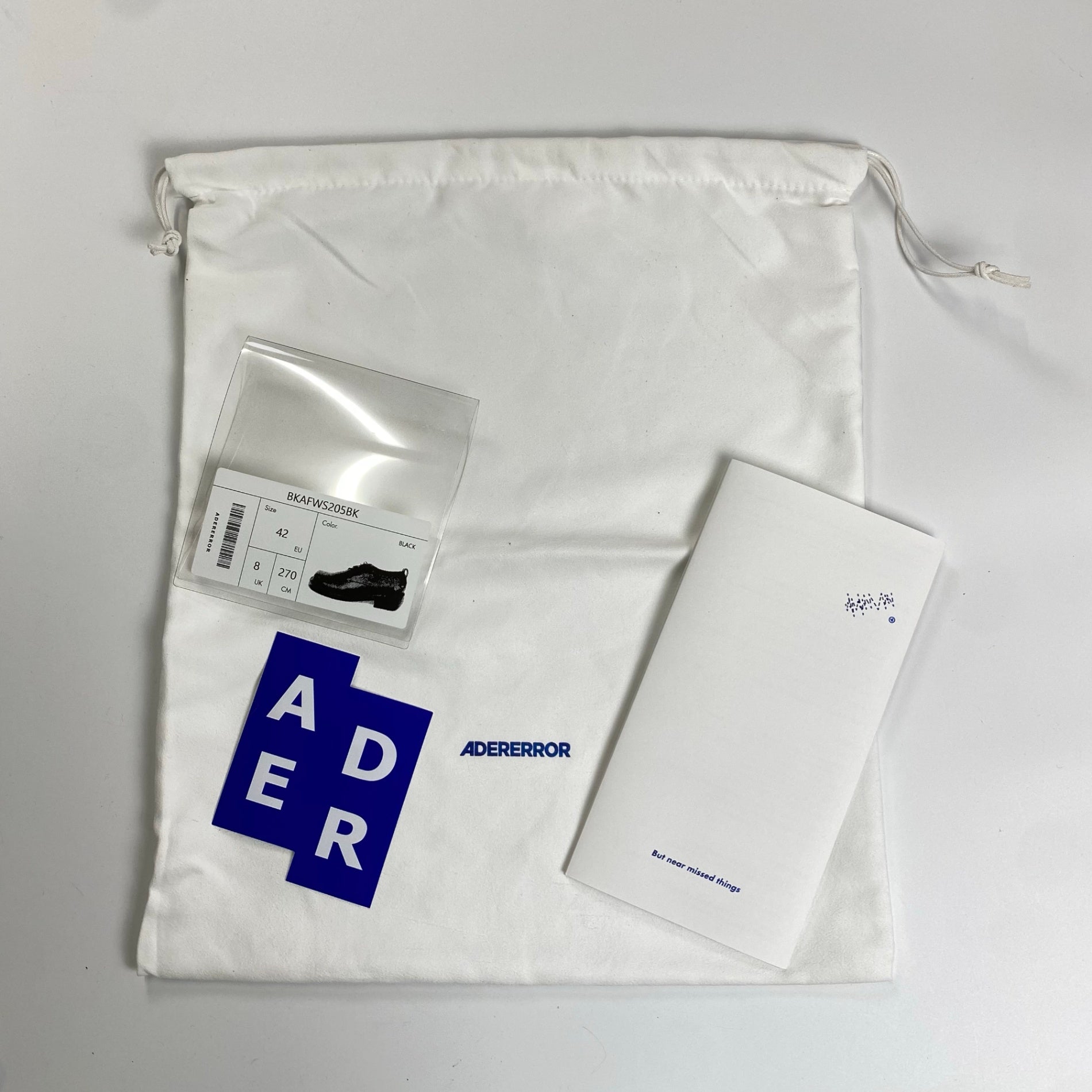 【未使用】 ADERERROR アーダーエラー / Curve DB01 Noir レザーシューズ ブラック SIZE:42(27cm程度)