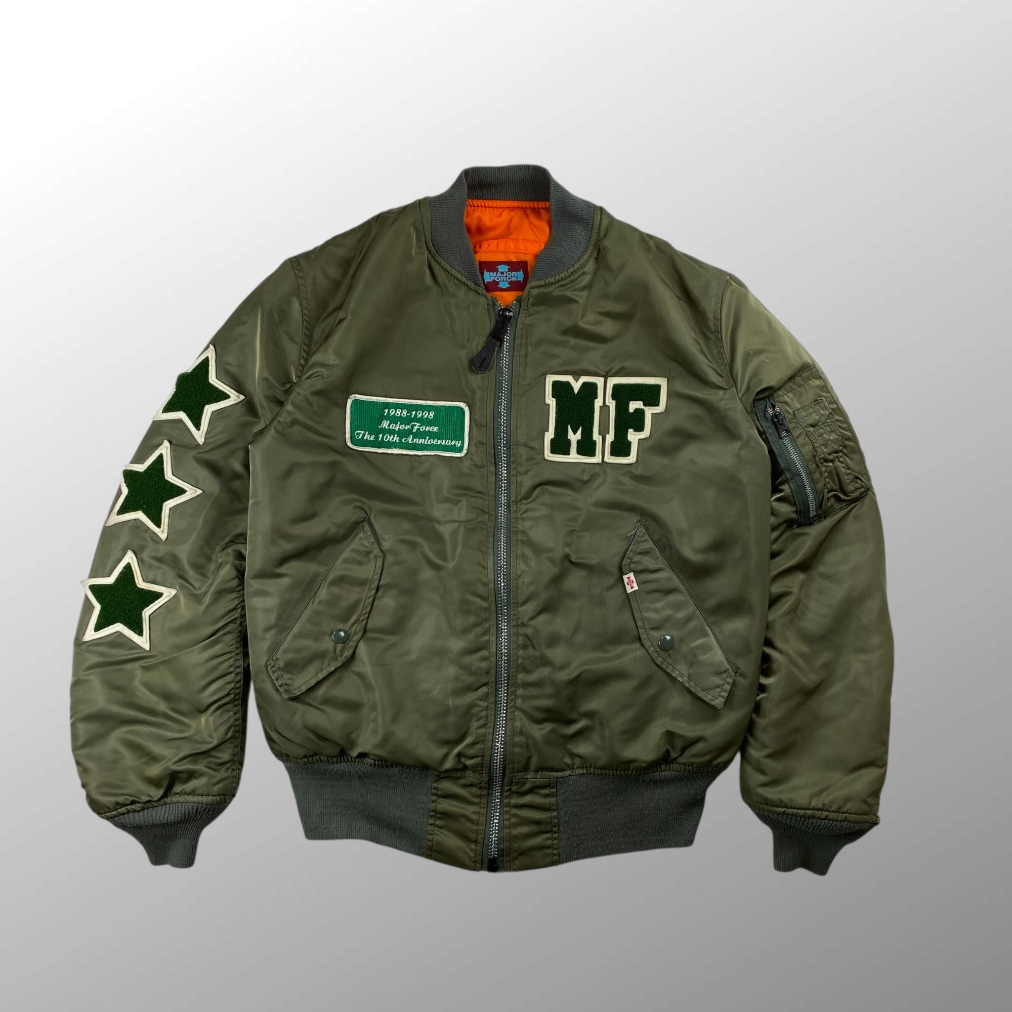 藤原ヒロシ MAJOR FORCE メジャーフォース / 10th Anniversary MA-1 ジャケット SIZE:medium-tall