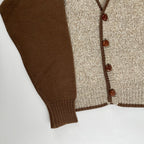 Christian Dior MONSIEUR クリスチャンディオール ムッシュ / 2トーンヴィンテージカーディガン ベージュ×ブラウン SIZE:L