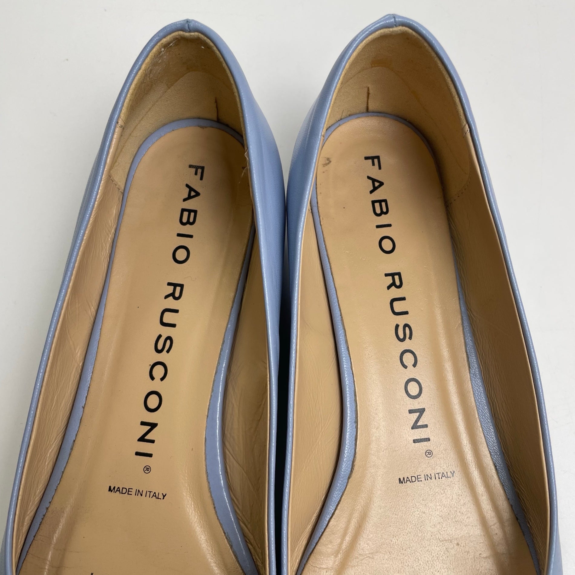 FABIO RUSCONI ファビオルスコーニ / ポインテッドフラットパンプス 箱・布袋付 参考定価：32,000+tax SIZE:38