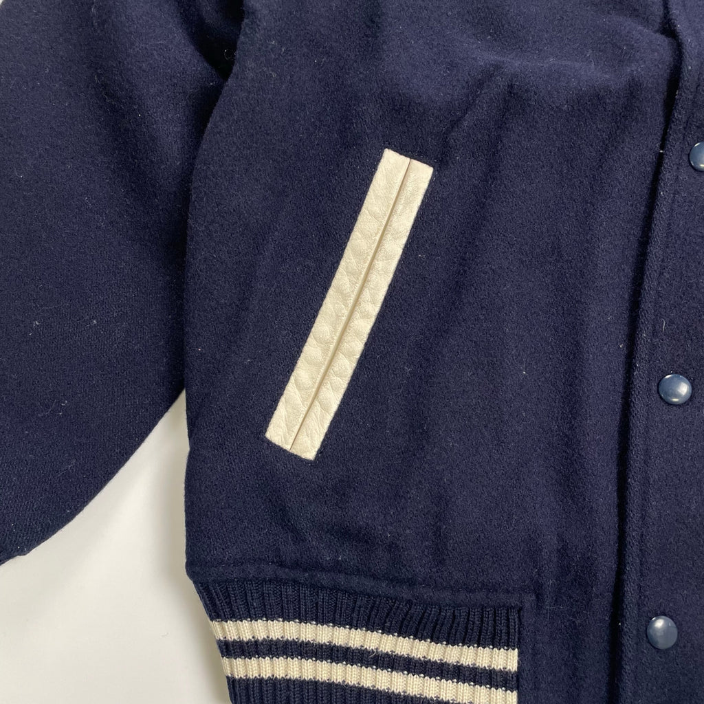 90s HARVARD ハーバード / 希少無地 アワードジャケット スタジャン アイビーリーグ SIZE：L