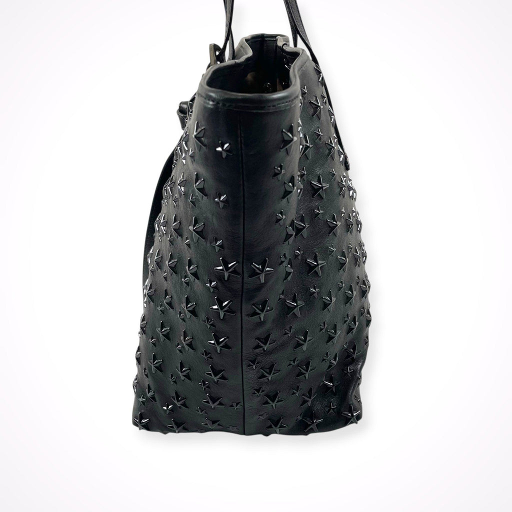 JIMMY CHOO / SASHA/M スタッズトートバッグ ブラック 参考定価：200,000程度