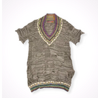 M.&KYOKO / Vネックニットチュニック 参考定価：30,000程度 SIZE:2