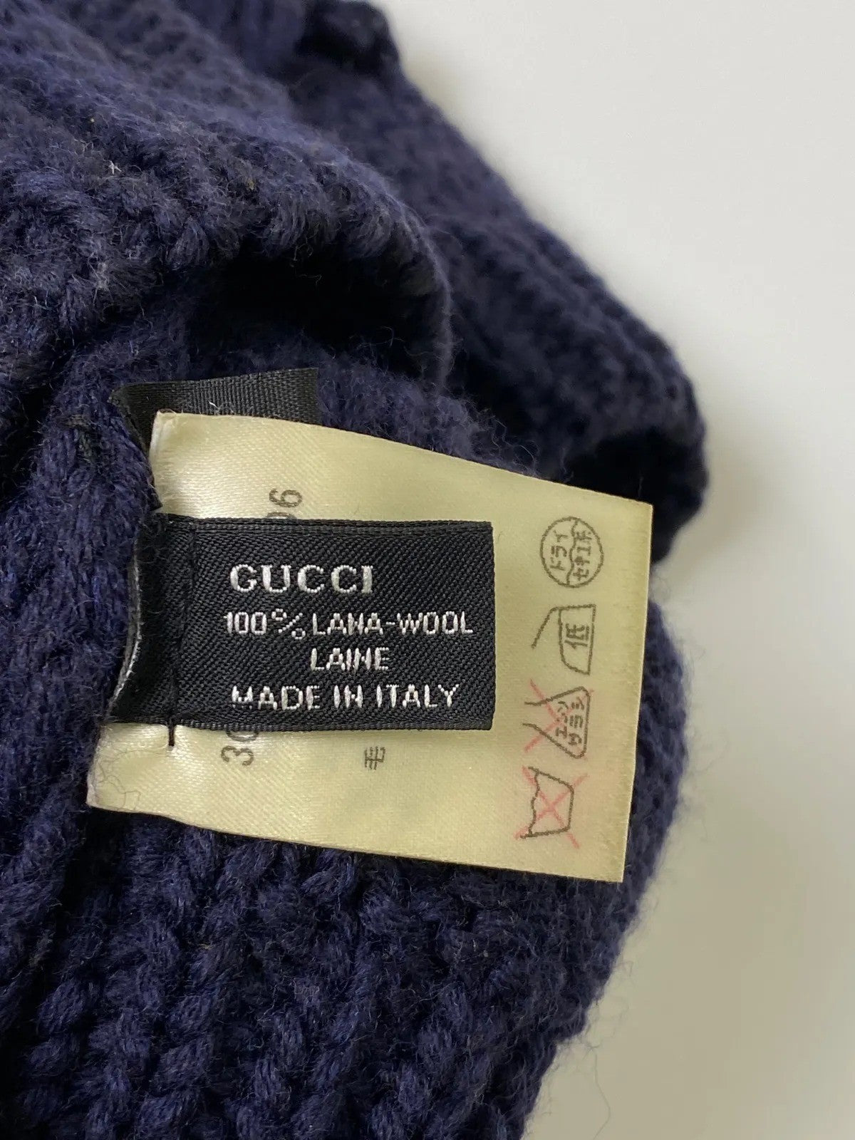 GUCCI ケーブル編み ニット帽 ライトブラウン ウール インターロッキング 美品 グッチ ニット帽 インターロッキングG ウール素材 GG 編み