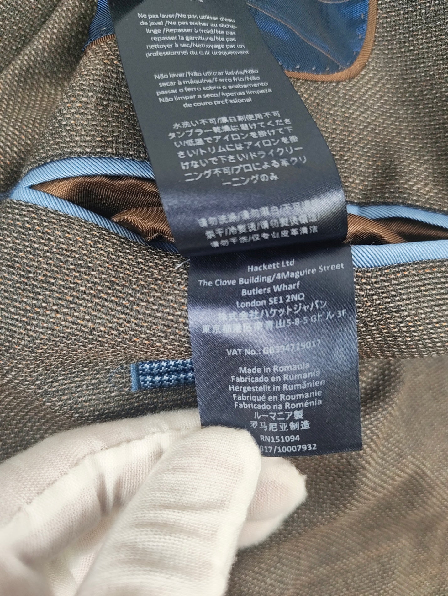 HACKETT LONDON / アンコンジャケット SUMMER BASKETWEAVE 参考定価：70,000程度 SIZE：38L