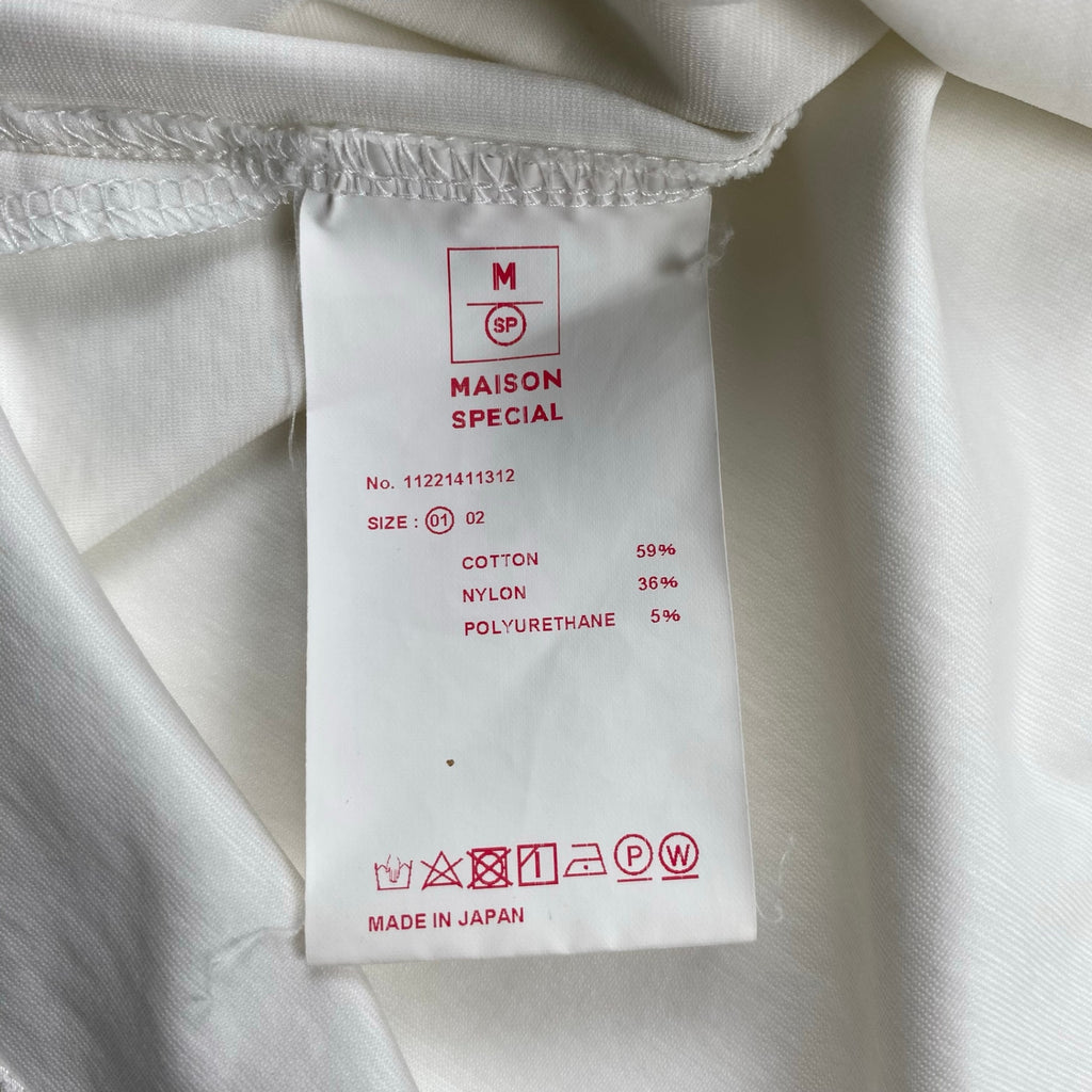 MAISON SPECIAL メゾンスペシャル / スマッシングポンチプライムプルオーバーノースリーブ ホワイト SIZE:01(L程度)