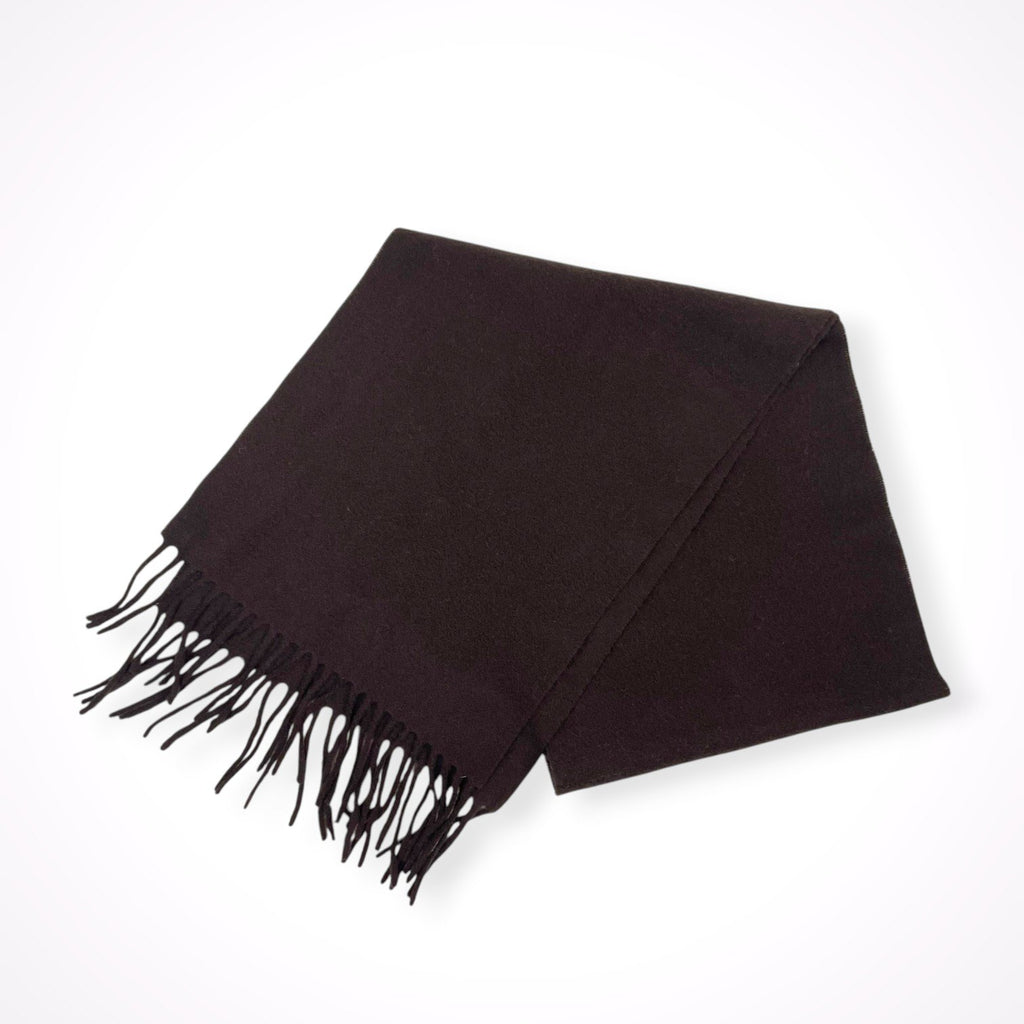 FENDI / ロゴ刺繍ウールマフラー ブラウン 参考定価：45,000程度