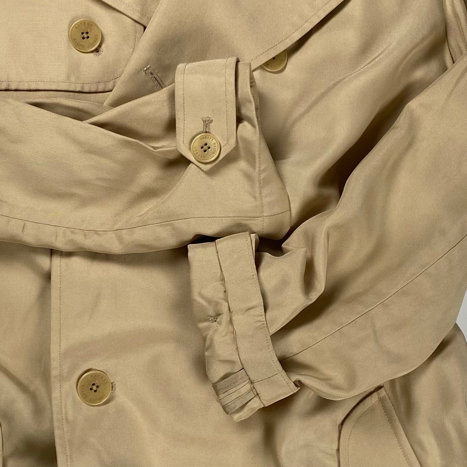 LAUREN RALPH LAUREN ローレンラルフローレン / ベルテッドトレンチコート 仕付け糸付 参考定価：50,000程度 SIZE：M