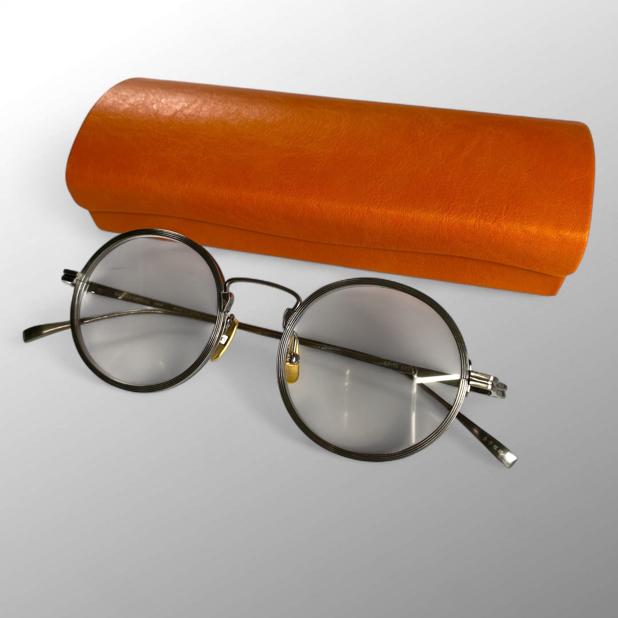 【極美品】金子眼鏡 / メタルラウンド KJ-50 度なしクリアレンズ 参考定価：50,000+tax