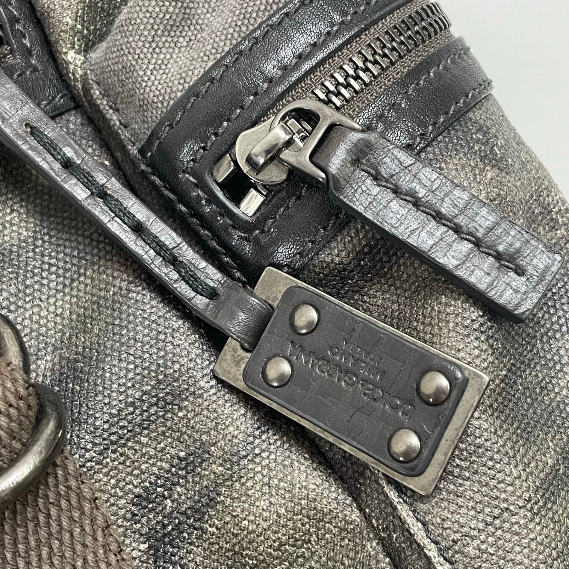 DOLCE＆GABBANA ドルチェ＆ガッバーナ / レザー切替キャンバスバックパック ギャランティーカード付