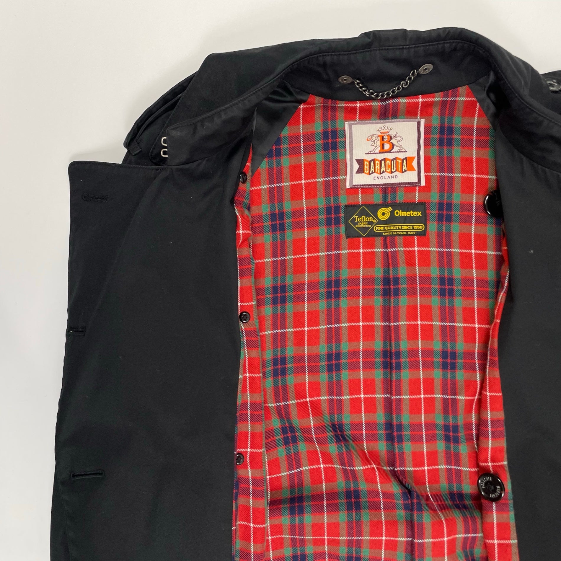 BARACUTA バラクータ / 推定90s olmetexトレンチコート ブラック SIZE:L