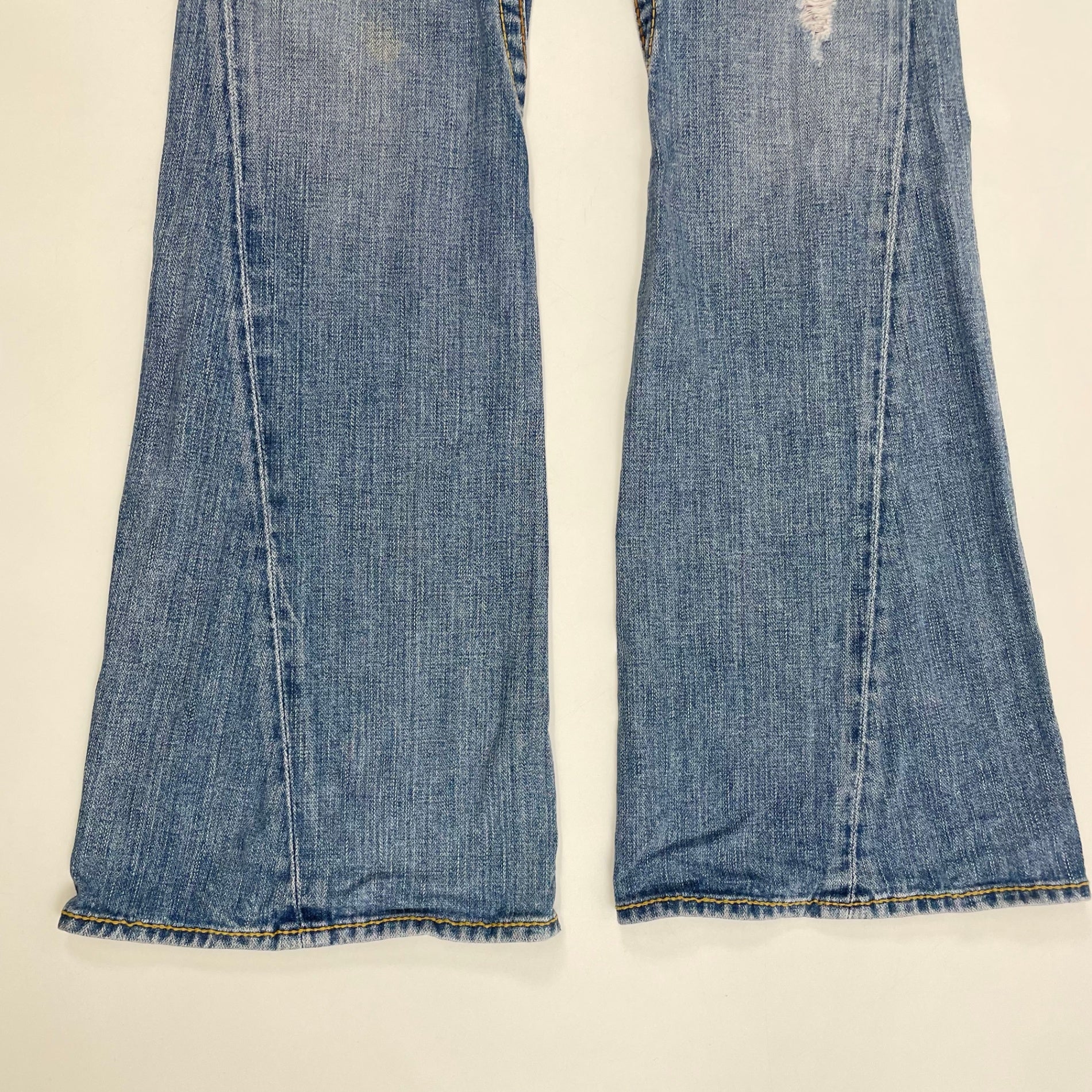 TRUE RELIGION / USA製 JOEY BIG T ダメージ加工フレアデニムパンツ