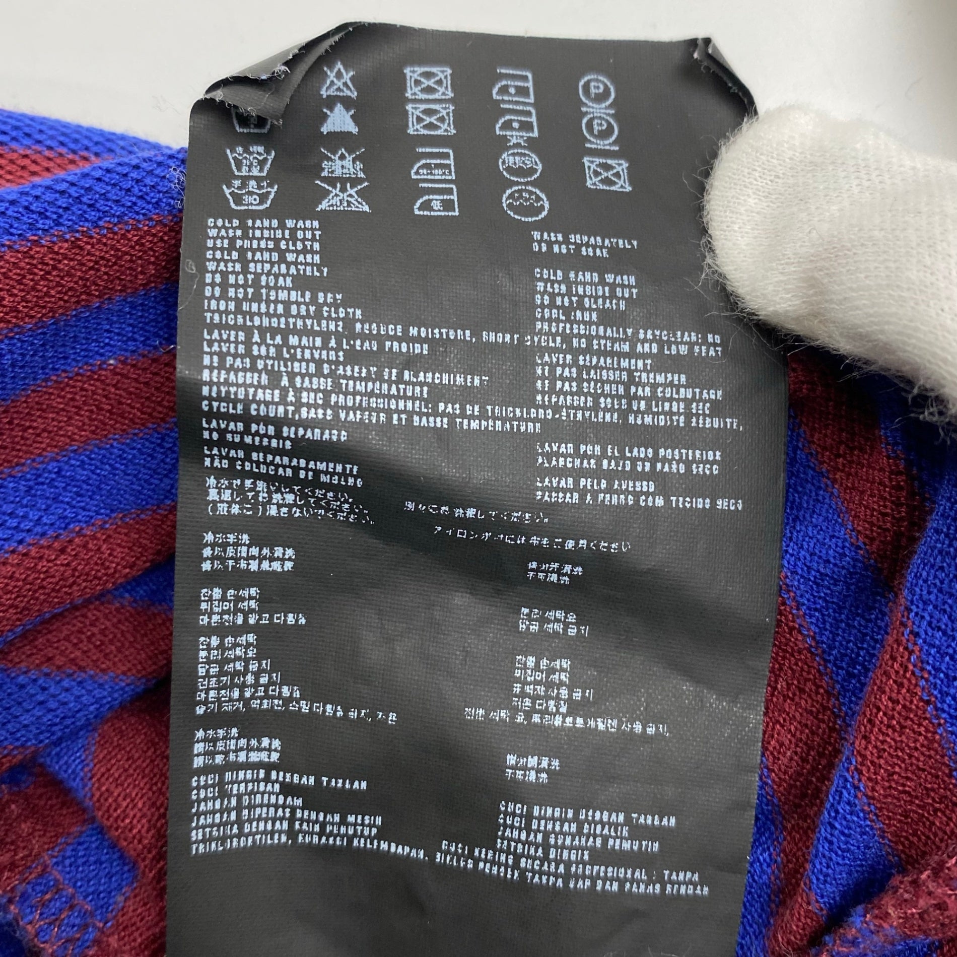 PRADA プラダ / ボーダー ポロシャツ 三角ロゴプレート ユニセックス UJM730 SIZE:XS