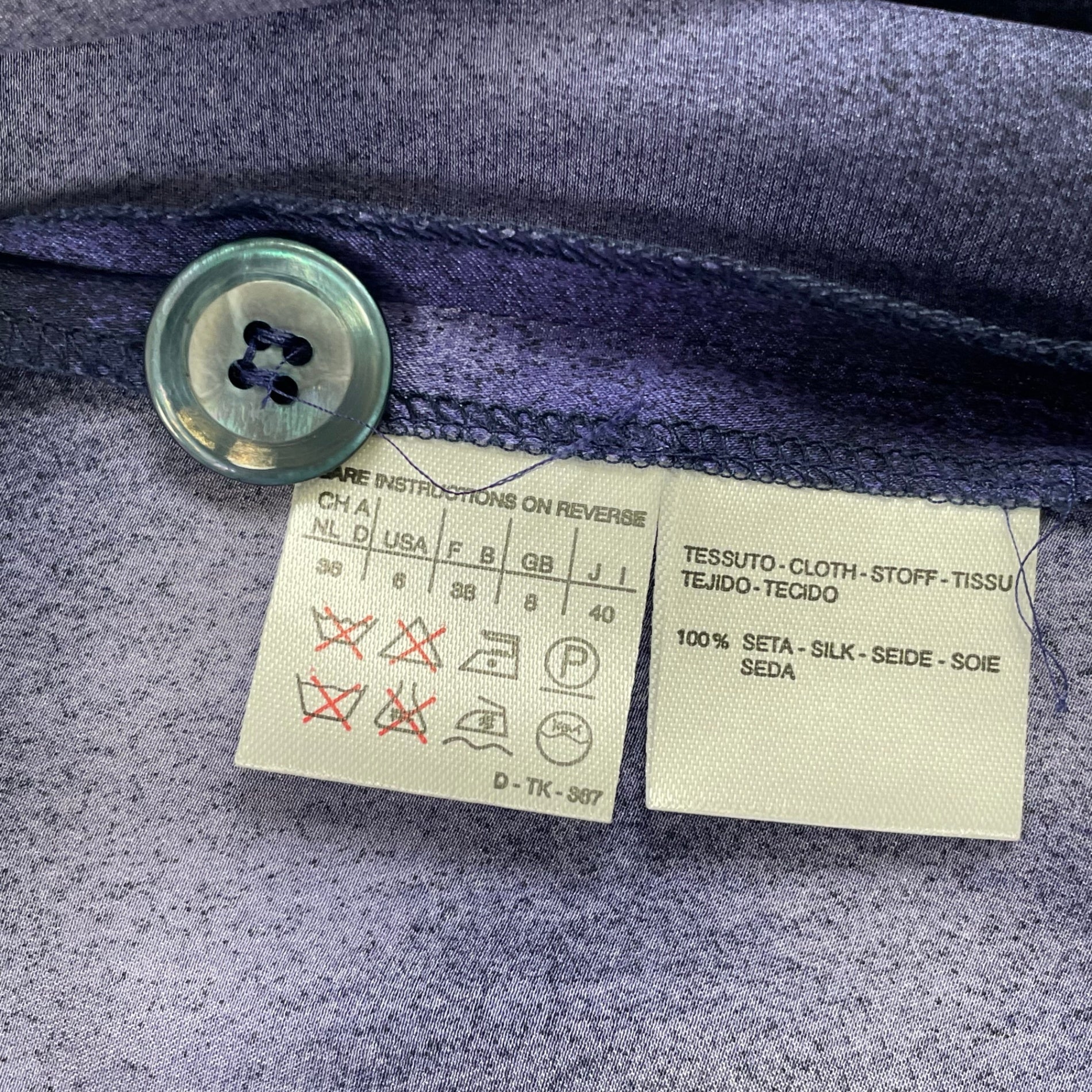 Maxmara / シルク グラデーションボーダーシャツ 参考定価：100,000程度 SIZE:40