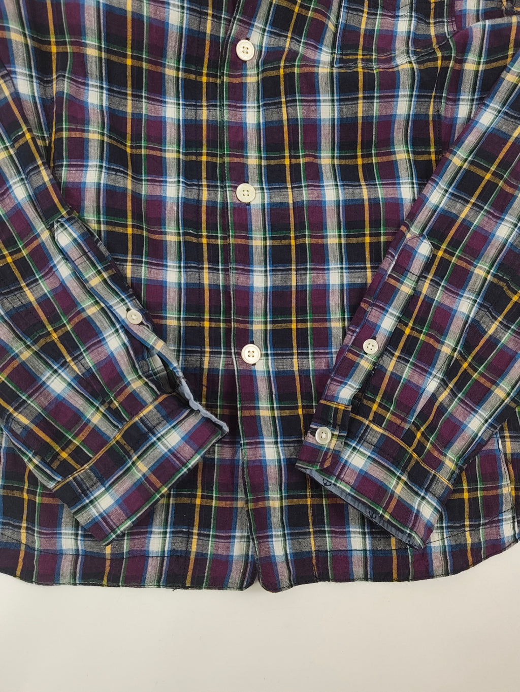 BARACUTA / マドラスチェック リネンシャツジャケット 参考定価：35,000程度 SIZE:42