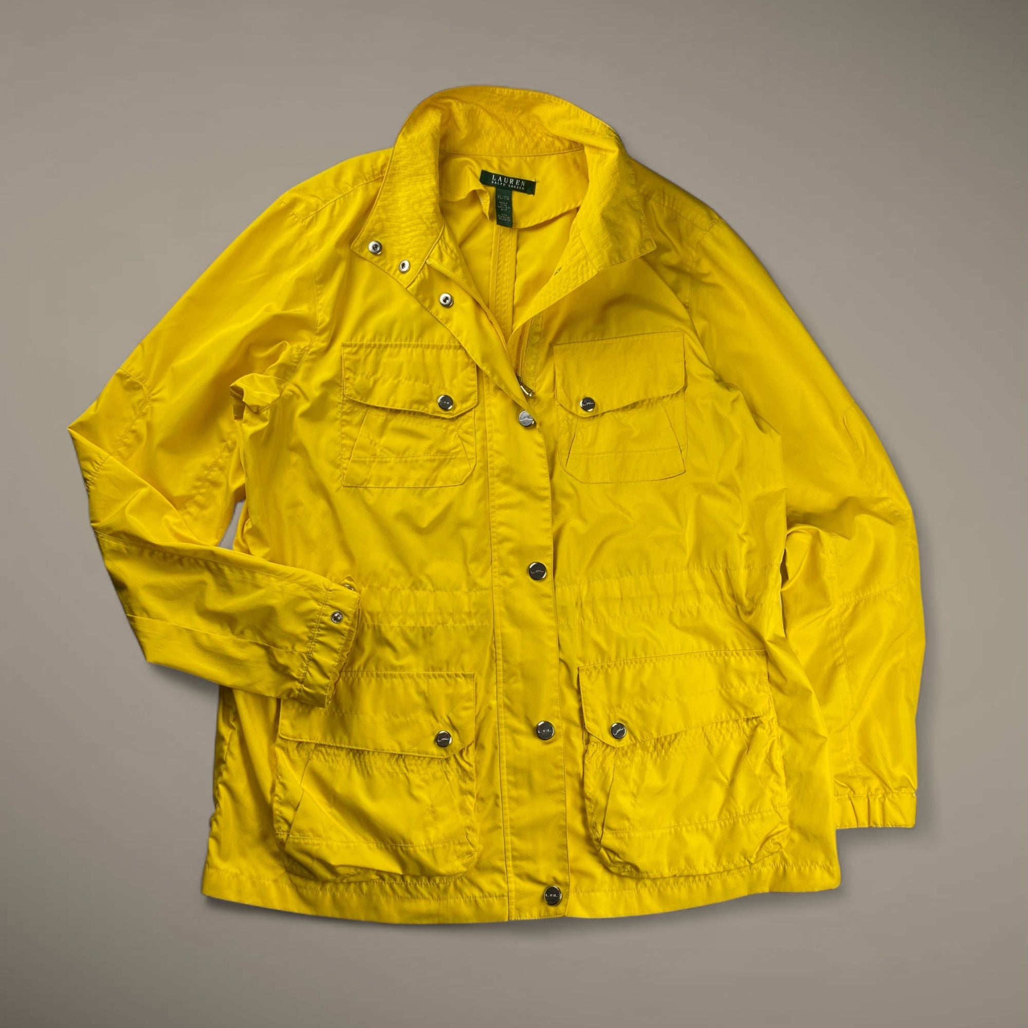 【ユニセックス】 LAUREN RALPH LAUREN ローレン ラルフローレン / ジップアップジャケット 希少デザイン 切替 ステッチ SIZE:XL