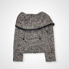 ARMANI COLLEZIONI アルマーニ コレッツォーニ / バージンウール ツイードビッグカラージャケット 参考定価：100,000程度 SIZE：40