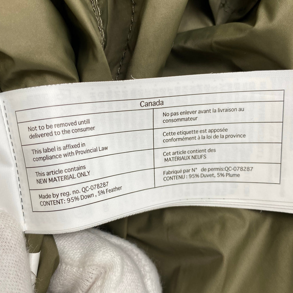 TAION タイオン / ミリタリー オーバーサイズクルーネック ダウンコート ブラック×オリーブ SIZE:XXXL