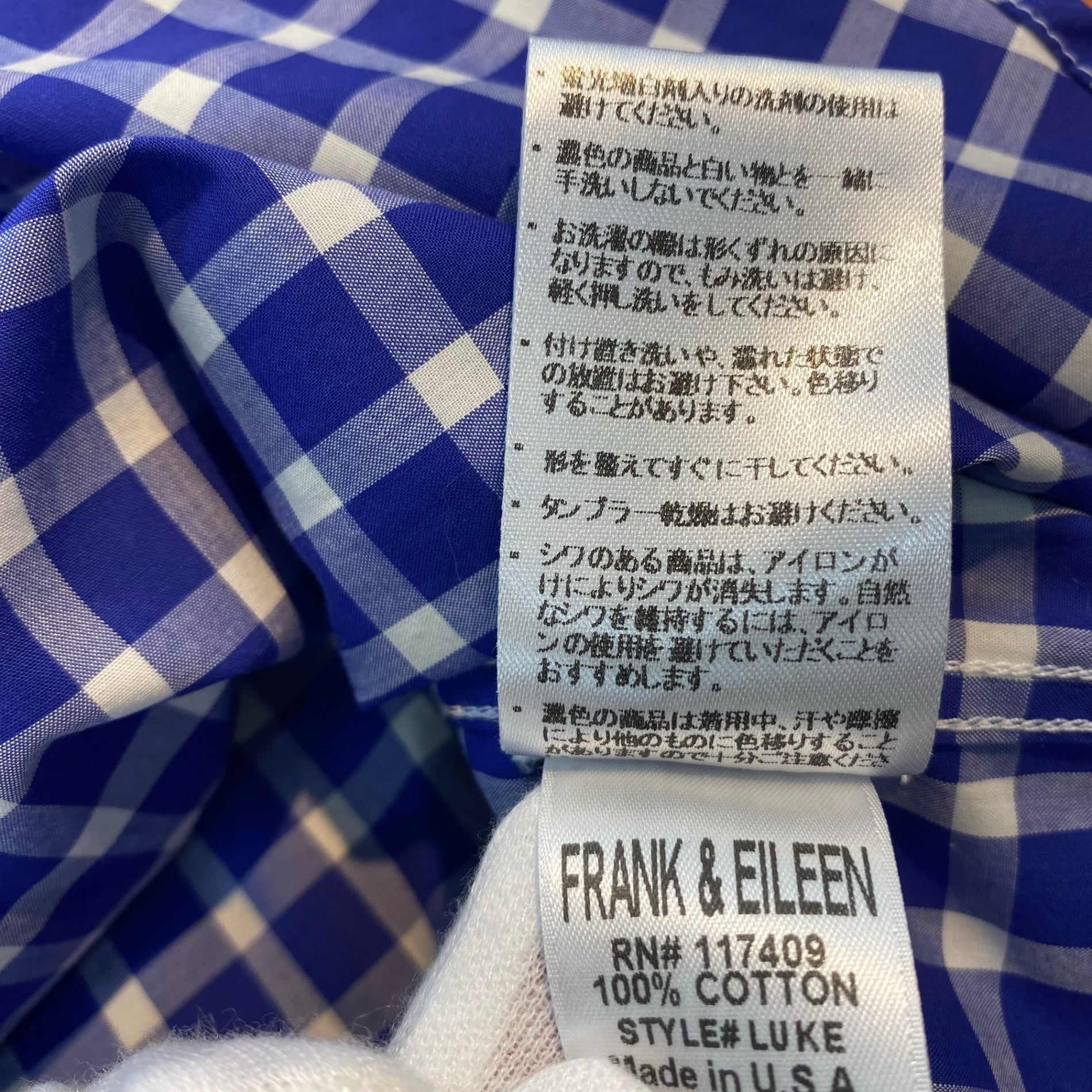 FRANK＆EILEEN フランク％アイリーン / LUKE ギンガムチェックシャツ 参考定価：30,000程度 SIZE：S