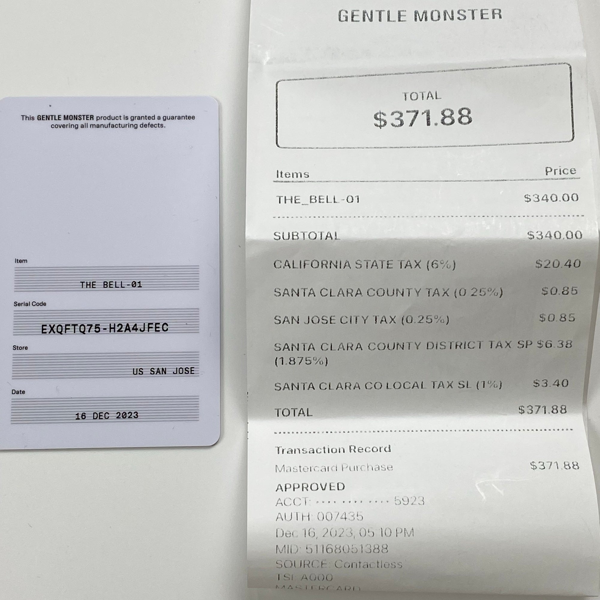 【鑑定済・極美品】GENTLE MONSTER ジェントル モンスター / THE BELL 01 ザ・ベル 01