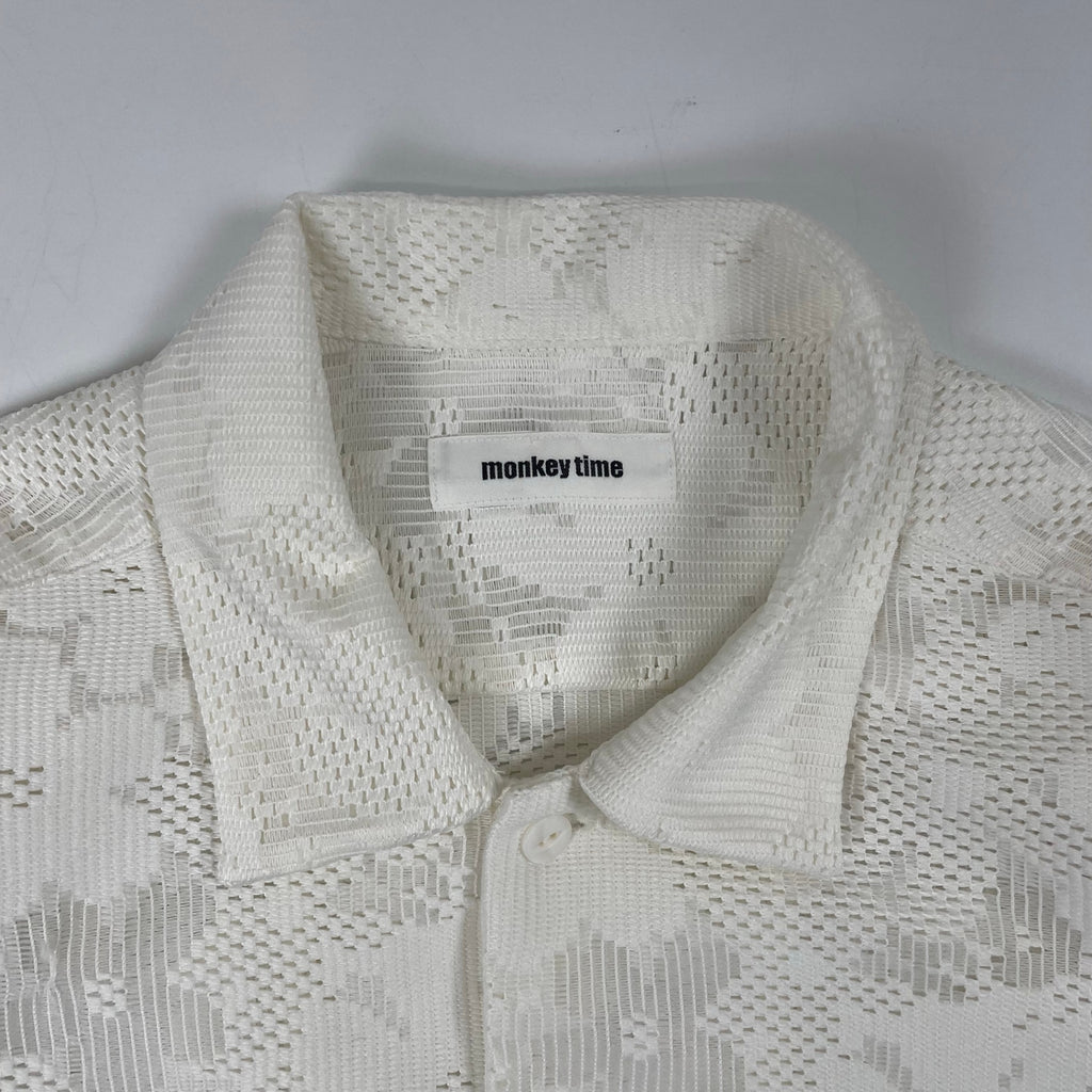 monkey time / FLOWER RUSSELL LACE SHIRT 参考定価：14,500+tax SIZE:M