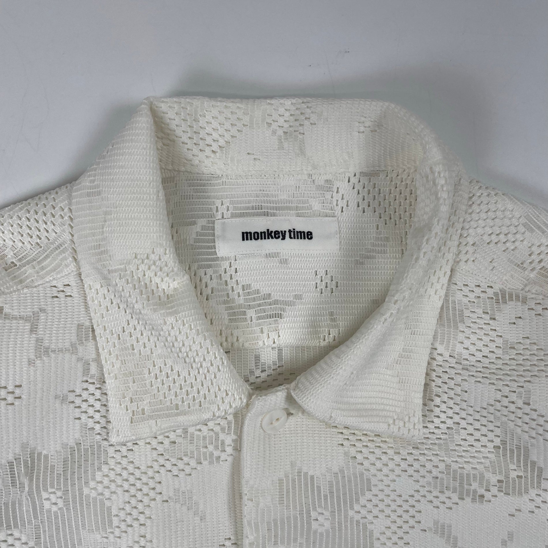 monkey time / FLOWER RUSSELL LACE SHIRT 参考定価：14,500+tax SIZE:M