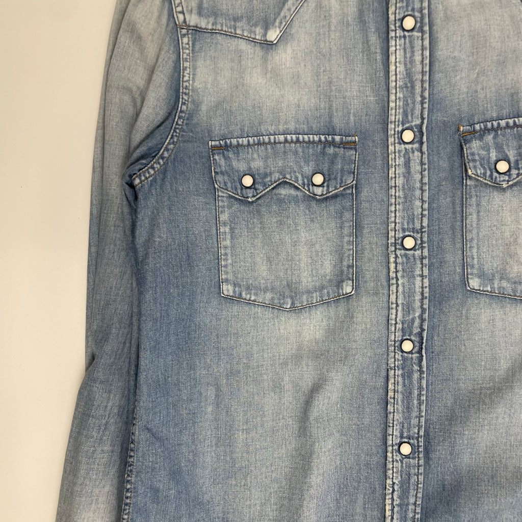 Ron herman ロンハーマン / ヴィンテージ加工 スナップボタンデニムシャツ 参考定価：40,000程度 SIZE:XL