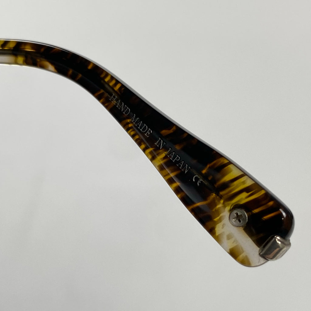 金子眼鏡 「PREMIUM」ライン / サーモント シルバーコンビ ブラウンイエロー 度なしクリアレンズ  参考定価：82,000+tax