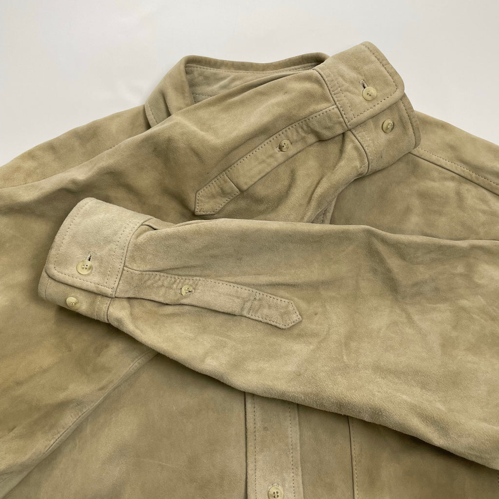 VINTAGE ヴィンテージ FACONNABLE / 古着 ゴートレザーシャツ ボタンダウン SIZE:L