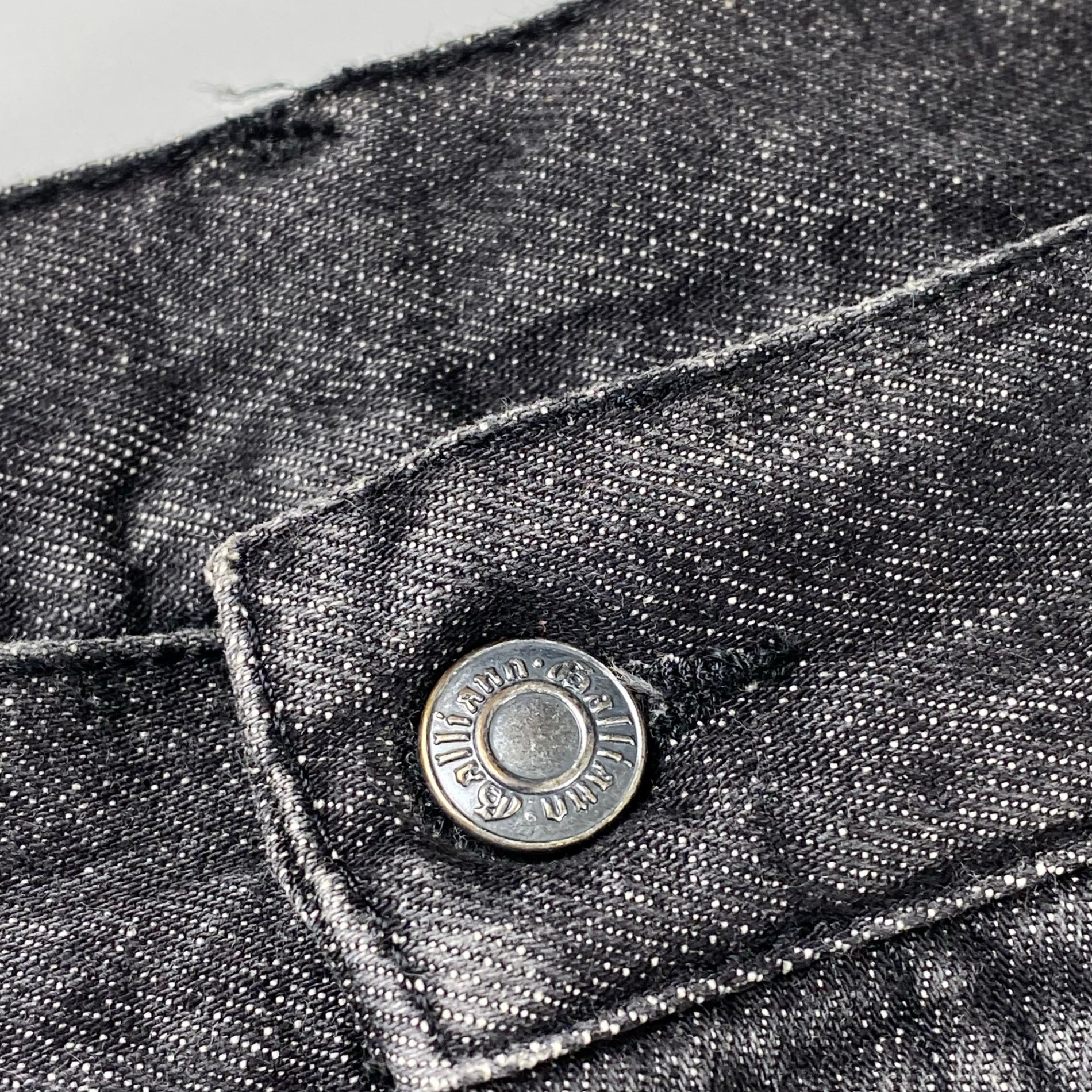 ARCHIVE John Galliano ジョン ガリアーノ / 馬蹄ペイント デニムパンツ スウェードロゴ SIZE:44（W80cm）