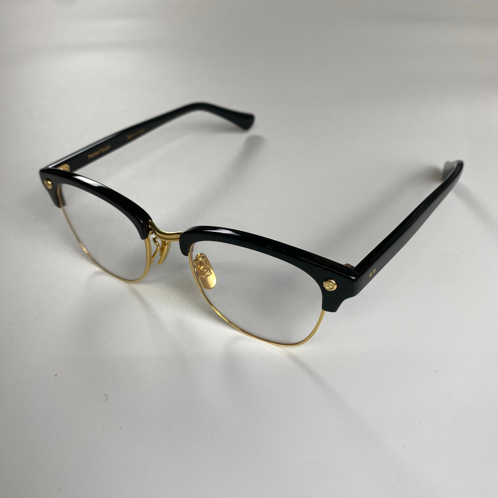 【極美品】　Porter classic × 金子眼鏡 / サーモント型 Smith Rivet Collection 度なしクリアレンズ K18リベット 参考定価：75,000+tax